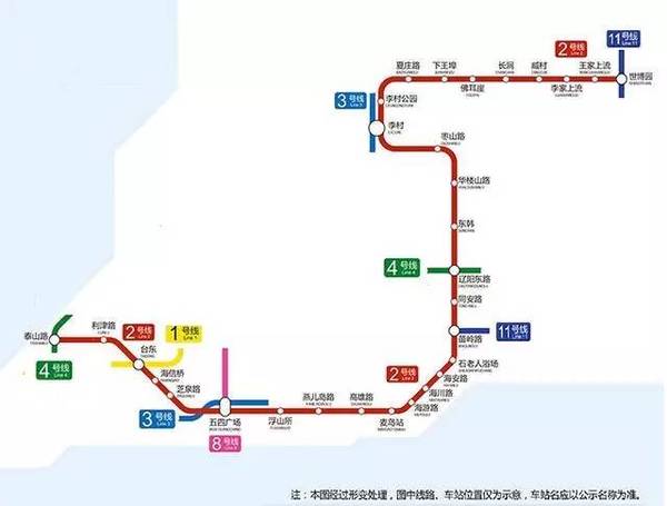 青岛地铁1-16号线规划换乘详解