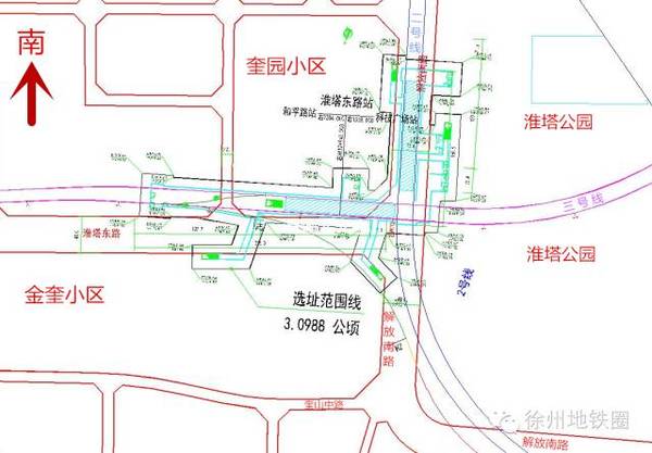 徐州地铁3号线各站点出入口设置曝光!看看你家离地铁口有多远?图片
