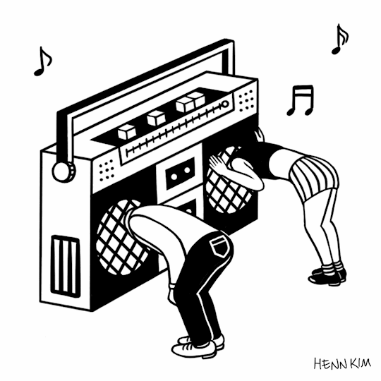 黑白,极简,韩国插画家 henn kim 的疗愈系插画