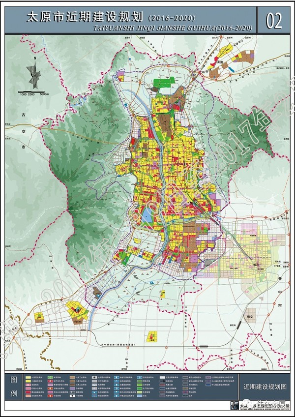 将规划范围分为市域和中心城区两个层面,市域范围包括太原市辖区,古交