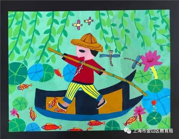 海棠小学的《儿童农民画》以周五的学生快乐活动日为固定活动时间