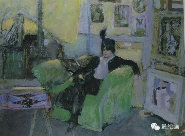 维亚尔作为纳比派的代表画家,画作中最多的主题便是织绣女
