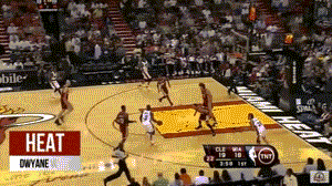 热火 德怀恩-韦德扣趴瓦莱乔