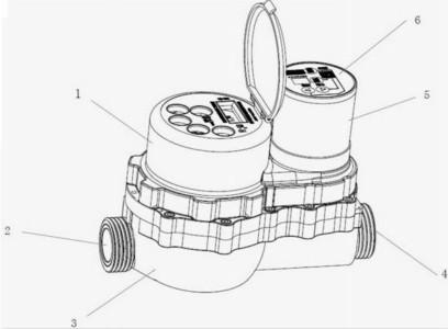 无源远传智能水表的结构图
