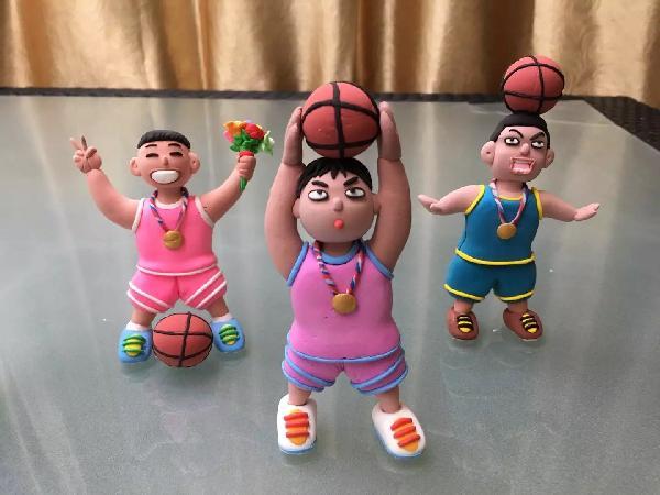 太空粘土系列作品:动感篮球,快乐我秀