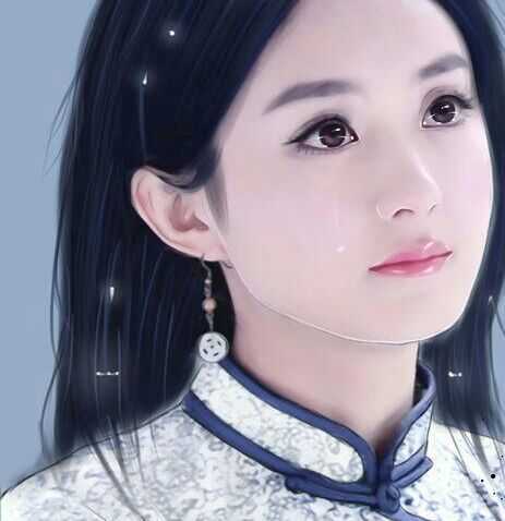赵丽颖手绘图古装