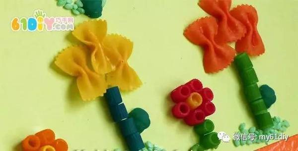 幼儿diy面条手工贴画