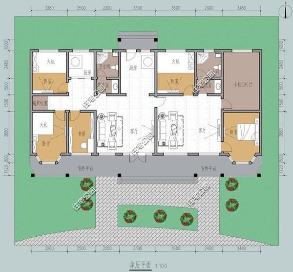 10套新农村平房户型 火炕车库双客厅 回家建一套不