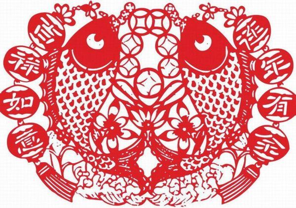 窗花鱼图片猜成语_鱼窗花(3)