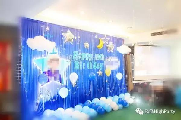 蓝色星空主题生日趴图片