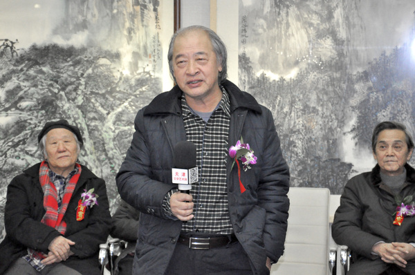 孙敬忠,刘国胜,天津市美术家协会秘书长李耀春,副秘书长潘津生