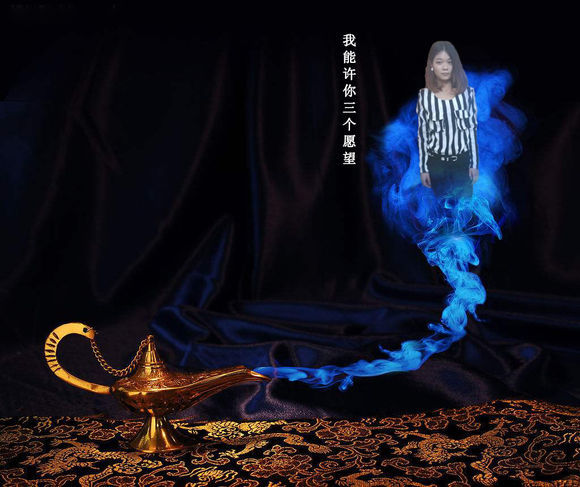 ps恶搞11:美女求大神p图换背景,结果被p成女魔头
