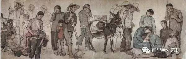 这副作品是我国著名人物画大师蒋兆和1943年作的《流民图》.