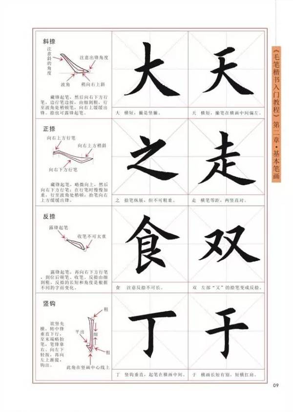 毛笔行书入门图片