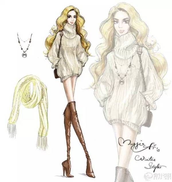 靴 stuart weitzman look 2 | 宽松高领毛衣 (下衣) 过膝靴 oversized