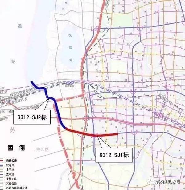 工程起点位于高新区珠江路与原312国道交叉口西侧,终点接娄江快速路