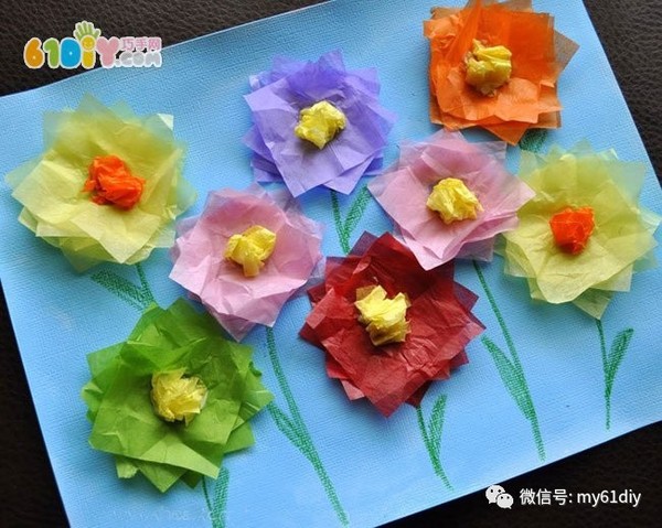 幼儿园妇女节手工制作立体花朵贴画