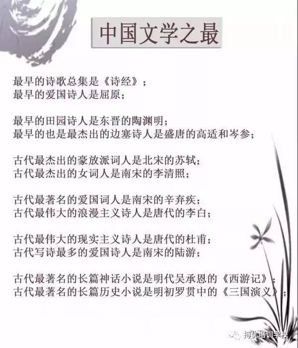 语文必知的"7类文学常识",整理得太全了!