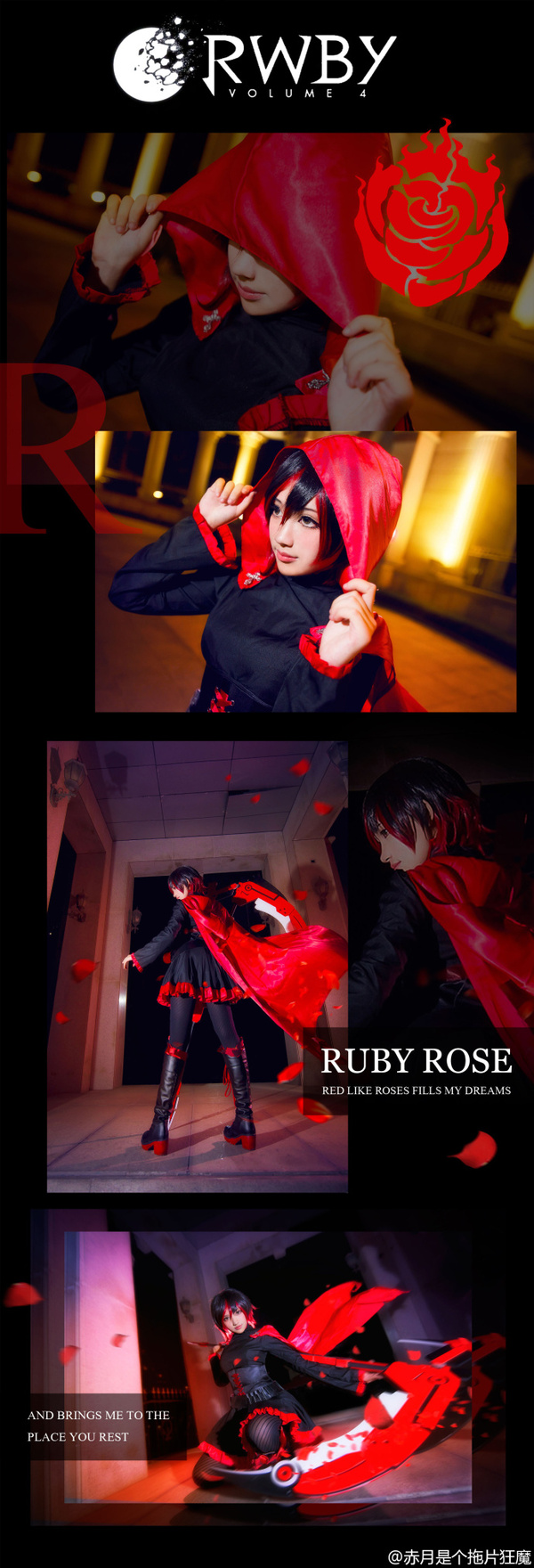 角色:cinder fall cn:赤月是个拖片狂魔 角色:ruby rose cn:行秩