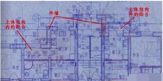 (3)剪力墙结构分四类: ①阳台在剪力墙包围之内,则属于主体结构内,应