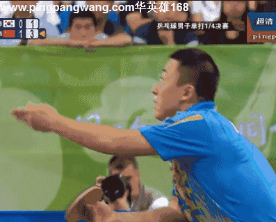 马琳直拍勾手发球【全民gif1月份】