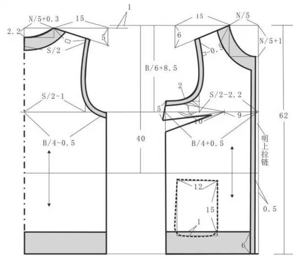 国外大牌服装纸样连载分享9:时尚大牌的裁剪图与工艺要求