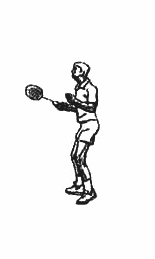 如图所示02 反手高远球:反手高远球是羽毛球后场反手技术的一种,当来
