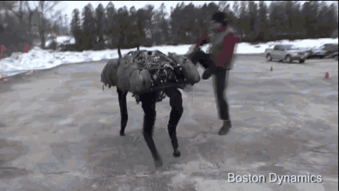 大狗机器人:四足机器人,专门为美国军队研究设计,可以和士兵协同作战