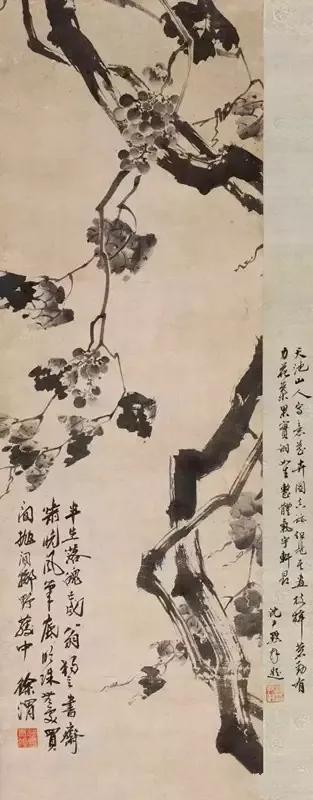 《墨葡萄图》·徐渭作