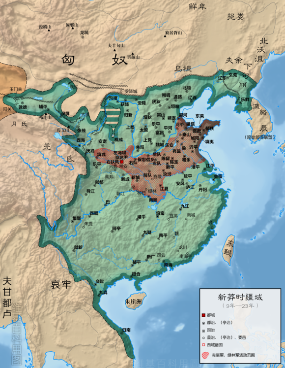 备注五:前208-205年,为田王朝统治的齐,济北,胶东等诸侯.