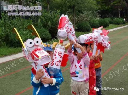 塑料瓶手工制作元宵节舞龙道具