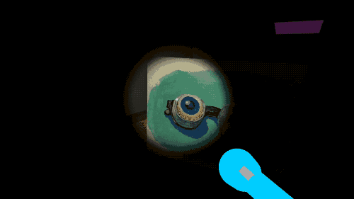 后者你可以拿着电视遥控器,切换gif频道,到达另一个展示空间.