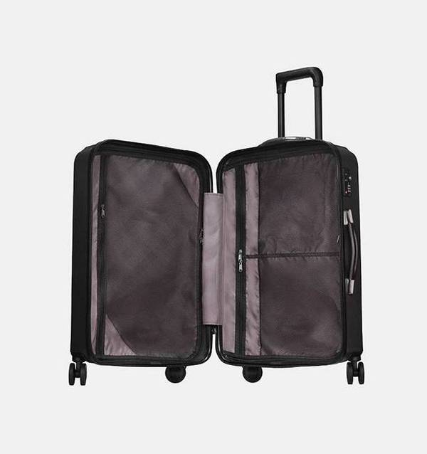 旅行箱内部空间设置多重分割收纳系统, 精选无毒无味优质面料, 内置