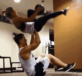 这对健身情侣颜值高的爆炸了!虐狗指数井喷!-体育频道