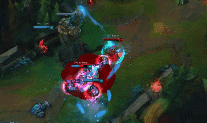 gif解读faker逆天男刀!三打一被反杀,会不会玩!