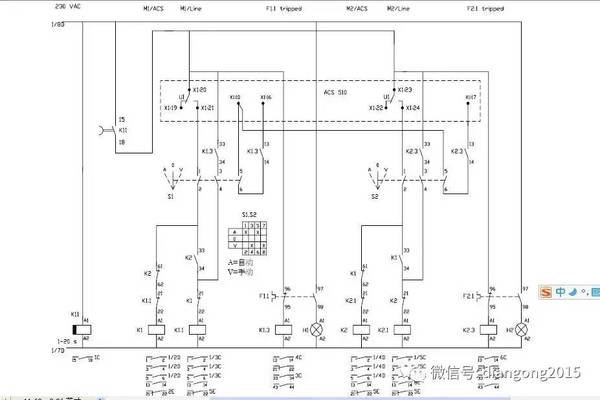 abb acs510一拖二电路图