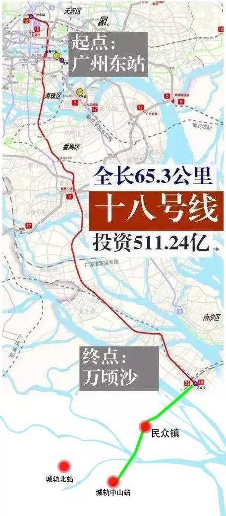 广州地铁18号线今年开工!延长线拟经民众半小时达中山