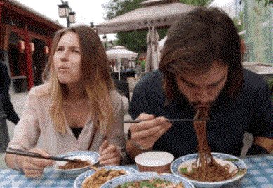 筋斗的面条会变的有些焦脆,十分好吃哦