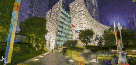 花城广场美丽的夜景, 不负