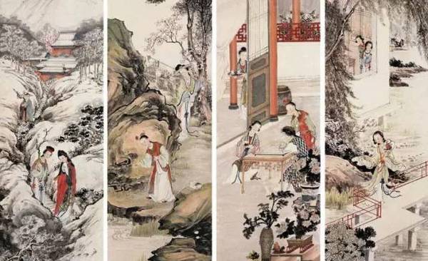 海派画家中这九家最善画仕女图,美