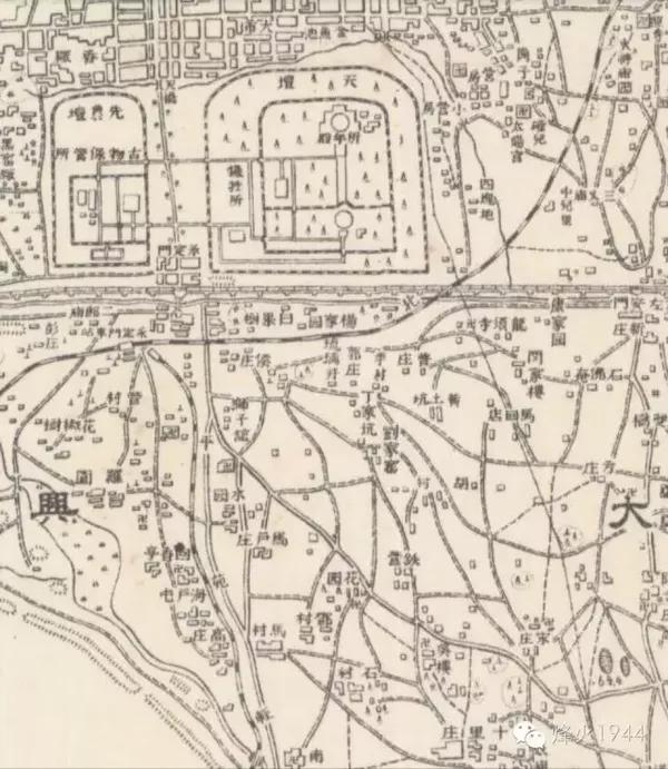 日军北京地区军事地形图 宛平城             订阅烽火1944或者