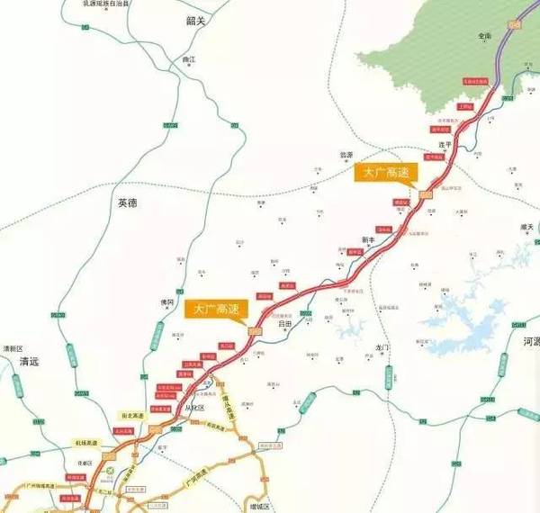 大广高速粤境段又称广州大广高速公路,是广东省高速公路网和广东省