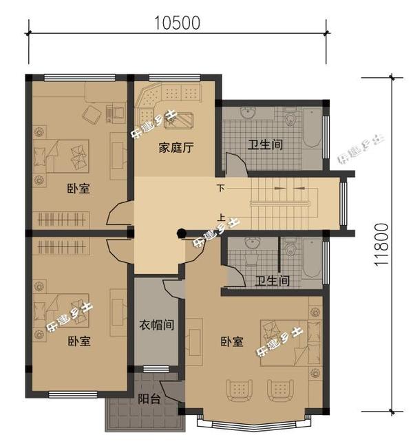 10x12米两层半英伦别墅全套图纸,实用又大方!