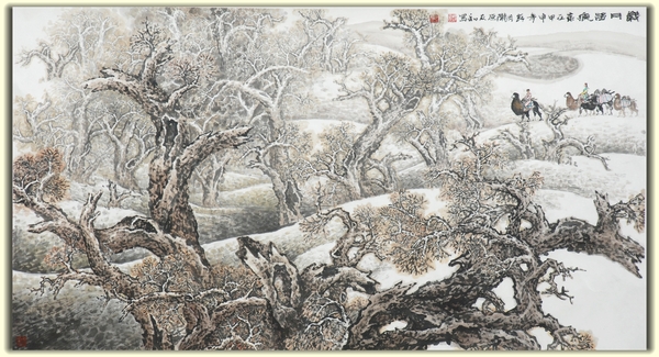 届海峡两岸书画大展金奖;"边塞初晓"获第四届当代中国山水画展优秀奖