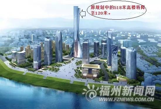 重磅调整!518米高楼重回闽江北岸cbd,或将成福建第一高楼!