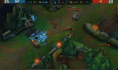 gif重温lck巅峰战第二回合:faker是在玩大乱斗吗