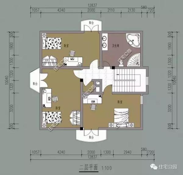 13x10米农村建房平面图