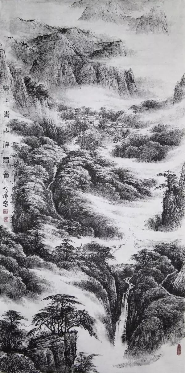 厚重浓郁 坚实深沉——周光辉焦墨山水