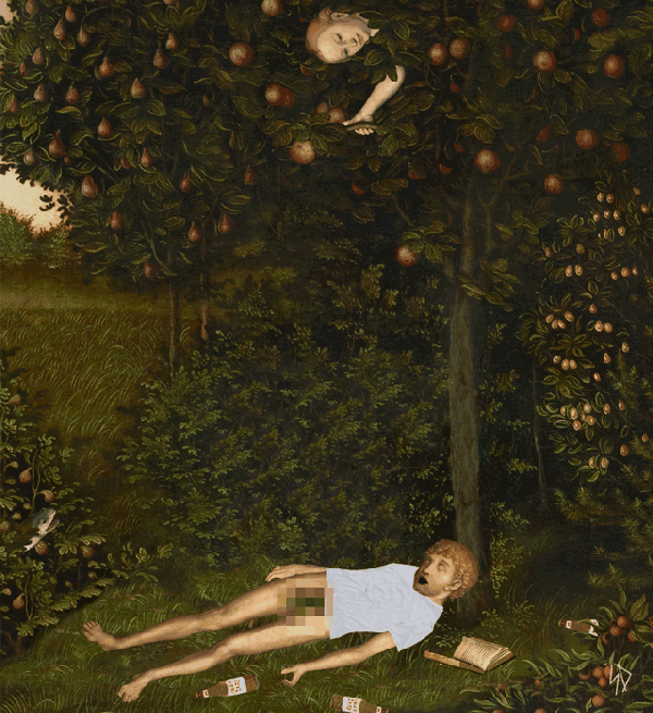 当名画被制作成gif恶搞,原谅我不厚道的笑了