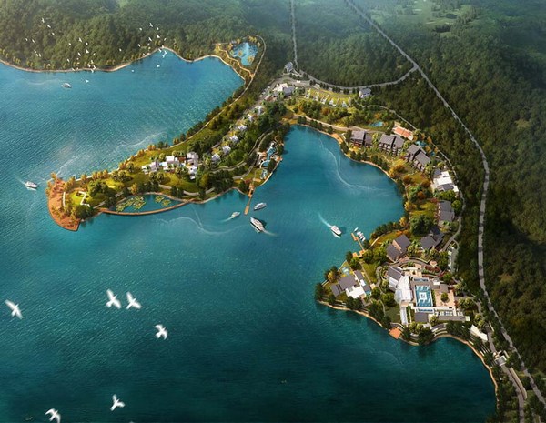 于2015年4月在仙海风景区(f,g)地块正式破土动工,由四川锦发建筑